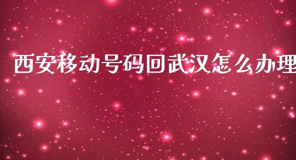 西安移动号码回武汉怎么办理_https://cj002.lansai.wang_金融问答_第1张