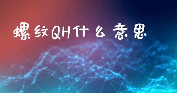 螺纹QH什么意思_https://cj002.lansai.wang_期货问答_第1张