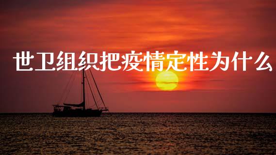 世卫组织把疫情定性为什么_https://cj002.lansai.wang_期货问答_第1张