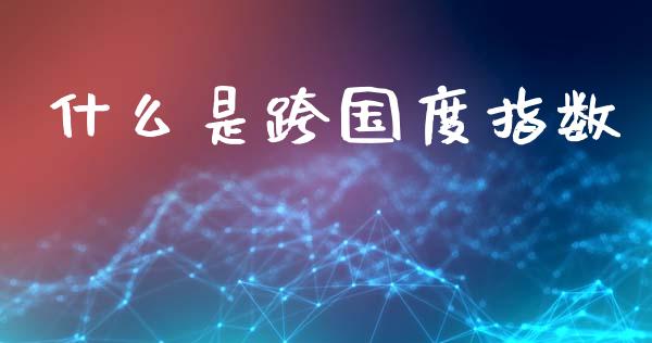 什么是跨国度指数_https://cj002.lansai.wang_财经百问_第1张