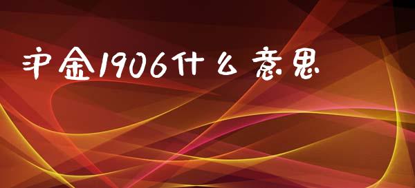 沪金1906什么意思_https://cj002.lansai.wang_会计问答_第1张
