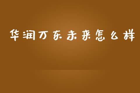 华润万东未来怎么样_https://cj002.lansai.wang_期货问答_第1张
