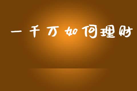 一千万如何理财_https://cj002.lansai.wang_期货问答_第1张