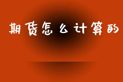 期货怎么计算的_https://cj002.lansai.wang_股市问答_第1张