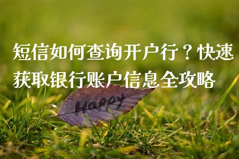 短信如何查询开户行?快速获取银行账户信息全攻略_会计问答_第1张_财经百问网 短信如何查询开户行?快速获取银行账户信息全攻略_https://cj002.lansai.wang_会计问答_第1张