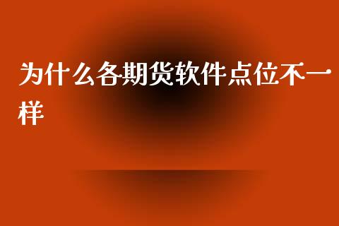 为什么各期货软件点位不一样_https://cj002.lansai.wang_期货问答_第1张