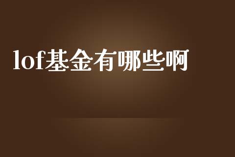 lof基金有哪些啊_https://cj002.lansai.wang_理财问答_第1张