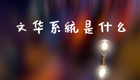文华系统是什么_https://cj002.lansai.wang_财经问答_第1张