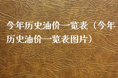 今年历史油价一览表(今年历史油价一览表图片)_财经百问_第1张_财经百问网 今年历史油价一览表(今年历史油价一览表图片)_https://cj002.lansai.wang_财经百问_第1张