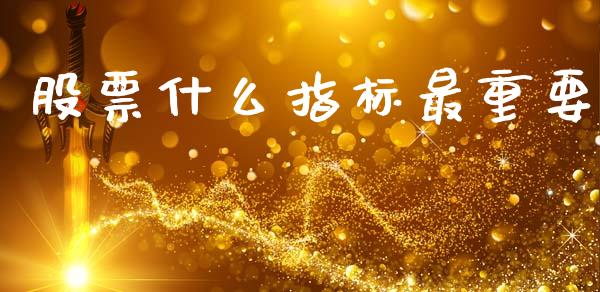 股票什么指标最重要_https://cj002.lansai.wang_保险问答_第1张