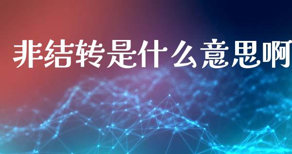 非结转是什么意思啊_https://cj002.lansai.wang_会计问答_第1张