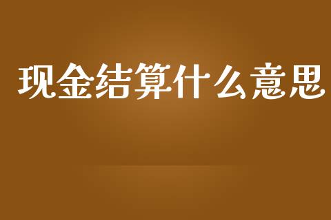 现金结算什么意思_https://cj002.lansai.wang_会计问答_第1张