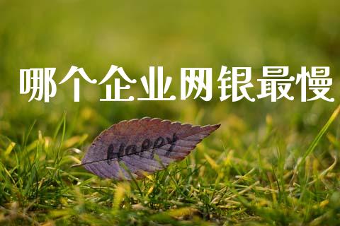 哪个企业网银最慢_https://cj002.lansai.wang_会计问答_第1张