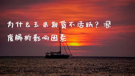 为什么玉米期货不活跃？深度解析影响因素_https://cj002.lansai.wang_保险问答_第1张