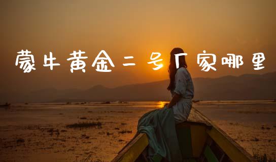 蒙牛黄金二号厂家哪里_https://cj002.lansai.wang_股市问答_第1张