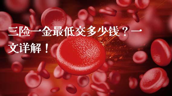 三险一金最低交多少钱？一文详解！_https://cj002.lansai.wang_财经问答_第1张