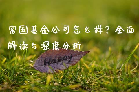 富国基金公司怎么样？全面解读与深度分析_https://cj002.lansai.wang_财经问答_第1张