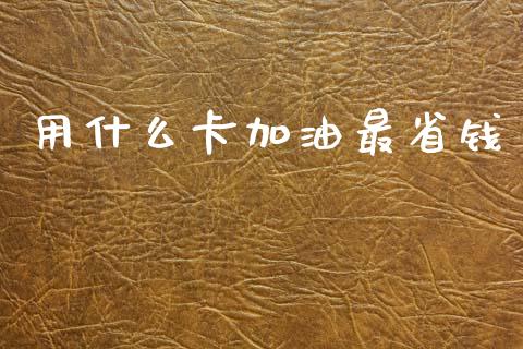 用什么卡加油最省钱_https://cj002.lansai.wang_财经问答_第1张