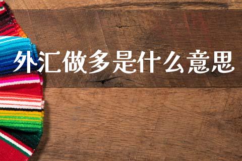 外汇做多是什么意思_https://cj002.lansai.wang_财经问答_第1张