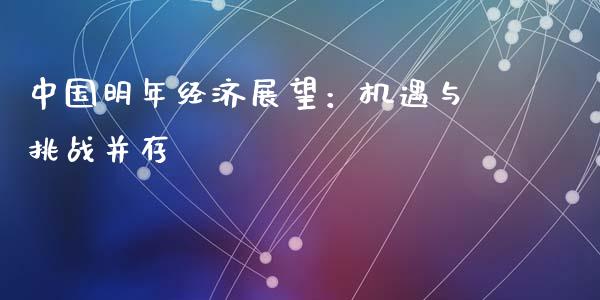 中国明年经济展望：机遇与挑战并存_https://cj002.lansai.wang_金融问答_第1张