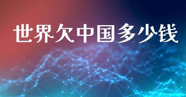 世界欠中国多少钱_https://cj002.lansai.wang_理财问答_第1张