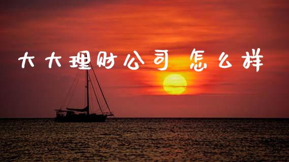 大大理财公司 怎么样_https://cj002.lansai.wang_股市问答_第1张