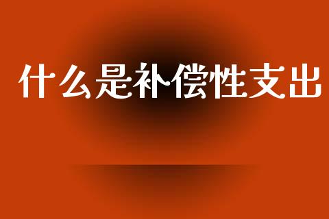 什么是补偿性支出_https://cj002.lansai.wang_会计问答_第1张