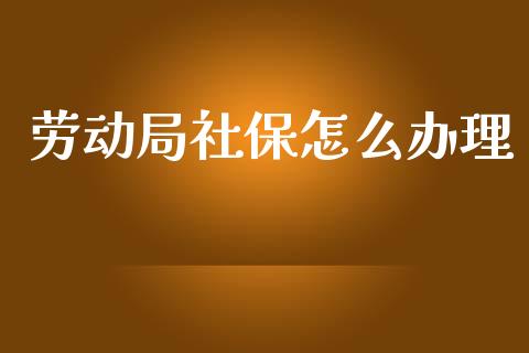 劳动局社保怎么办理_https://cj002.lansai.wang_保险问答_第1张