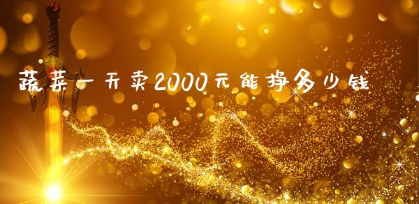 蔬菜一天卖2000元能挣多少钱_https://cj002.lansai.wang_财经百问_第1张