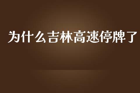 为什么吉林高速停牌了_https://cj002.lansai.wang_股市问答_第1张