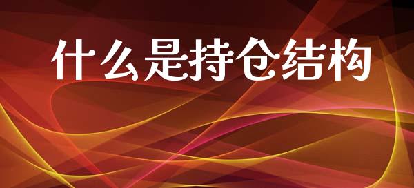 什么是持仓结构_https://cj002.lansai.wang_会计问答_第1张