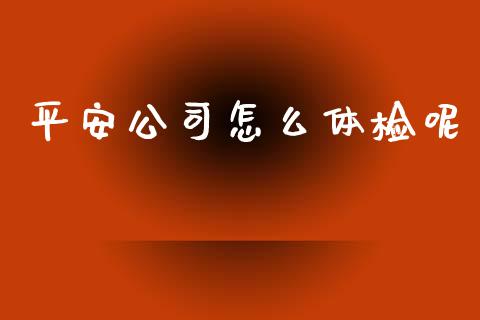 平安公司怎么体检呢_https://cj002.lansai.wang_保险问答_第1张