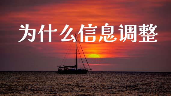 为什么信息调整_https://cj002.lansai.wang_财经问答_第1张