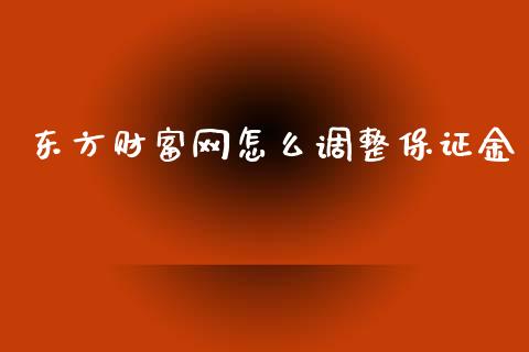东方财富网怎么调整保证金_https://cj002.lansai.wang_股市问答_第1张