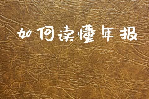 如何读懂年报_会计问答_第1张_财经百问网 如何读懂年报_https://cj002.lansai.wang_会计问答_第1张