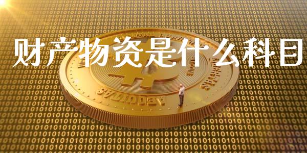 财产物资是什么科目_https://cj002.lansai.wang_会计问答_第1张