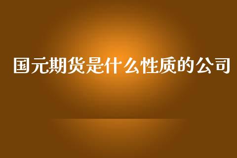 国元期货是什么性质的公司_https://cj002.lansai.wang_保险问答_第1张