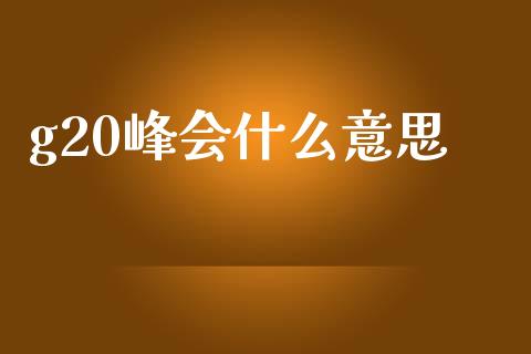 g20峰会什么意思_股市问答_第1张_财经百问网 g20峰会什么意思_https://cj002.lansai.wang_股市问答_第1张