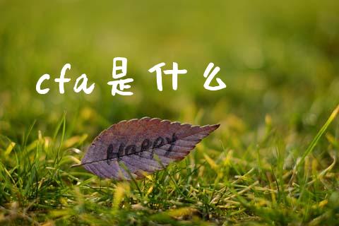 cfa是什么_https://cj002.lansai.wang_会计问答_第1张