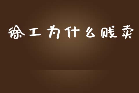 徐工为什么贱卖_https://cj002.lansai.wang_股市问答_第1张