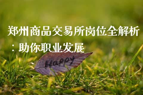 郑州商品交易所岗位全解析:助你职业发展_理财问答_第1张_财经百问网 郑州商品交易所岗位全解析:助你职业发展_https://cj002.lansai.wang_理财问答_第1张