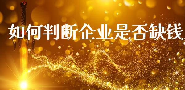 如何判断企业是否缺钱_https://cj002.lansai.wang_理财问答_第1张