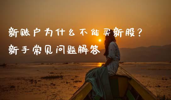 新账户为什么不能买新股？新手常见问题解答_https://cj002.lansai.wang_股市问答_第1张