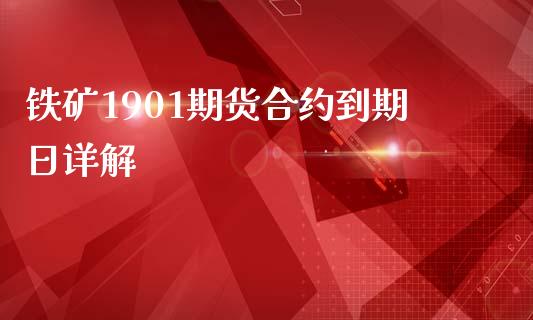 铁矿1901期货合约到期日详解_https://cj002.lansai.wang_股市问答_第1张