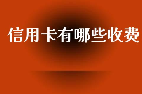 信用卡有哪些收费_https://cj002.lansai.wang_财经问答_第1张