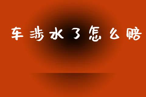 车涉水了怎么赔_https://cj002.lansai.wang_保险问答_第1张