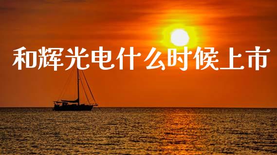 和辉光电什么时候上市_https://cj002.lansai.wang_财经百问_第1张