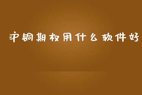 沪铜期权用什么软件好_https://cj002.lansai.wang_理财问答_第1张