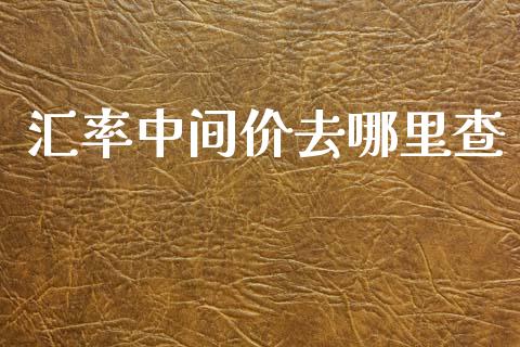 汇率中间价去哪里查_https://cj002.lansai.wang_财经问答_第1张