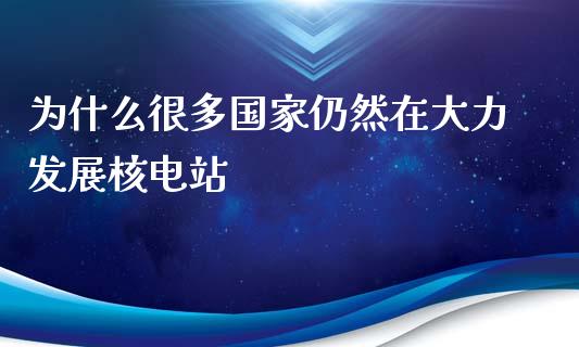 为什么很多国家仍然在大力发展核电站_https://cj002.lansai.wang_财经问答_第1张